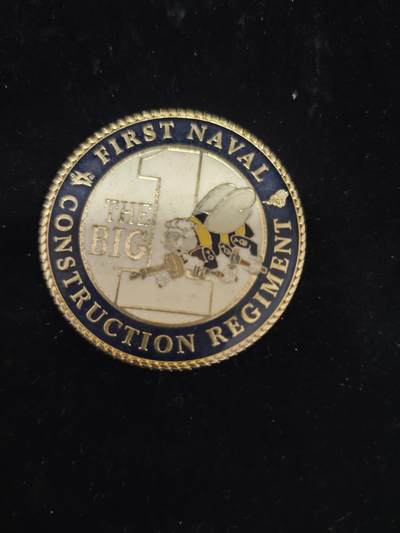 勋章杂货 - 美国海军第一建筑团（海蜂）关联纪念币（加州休尼姆港款）