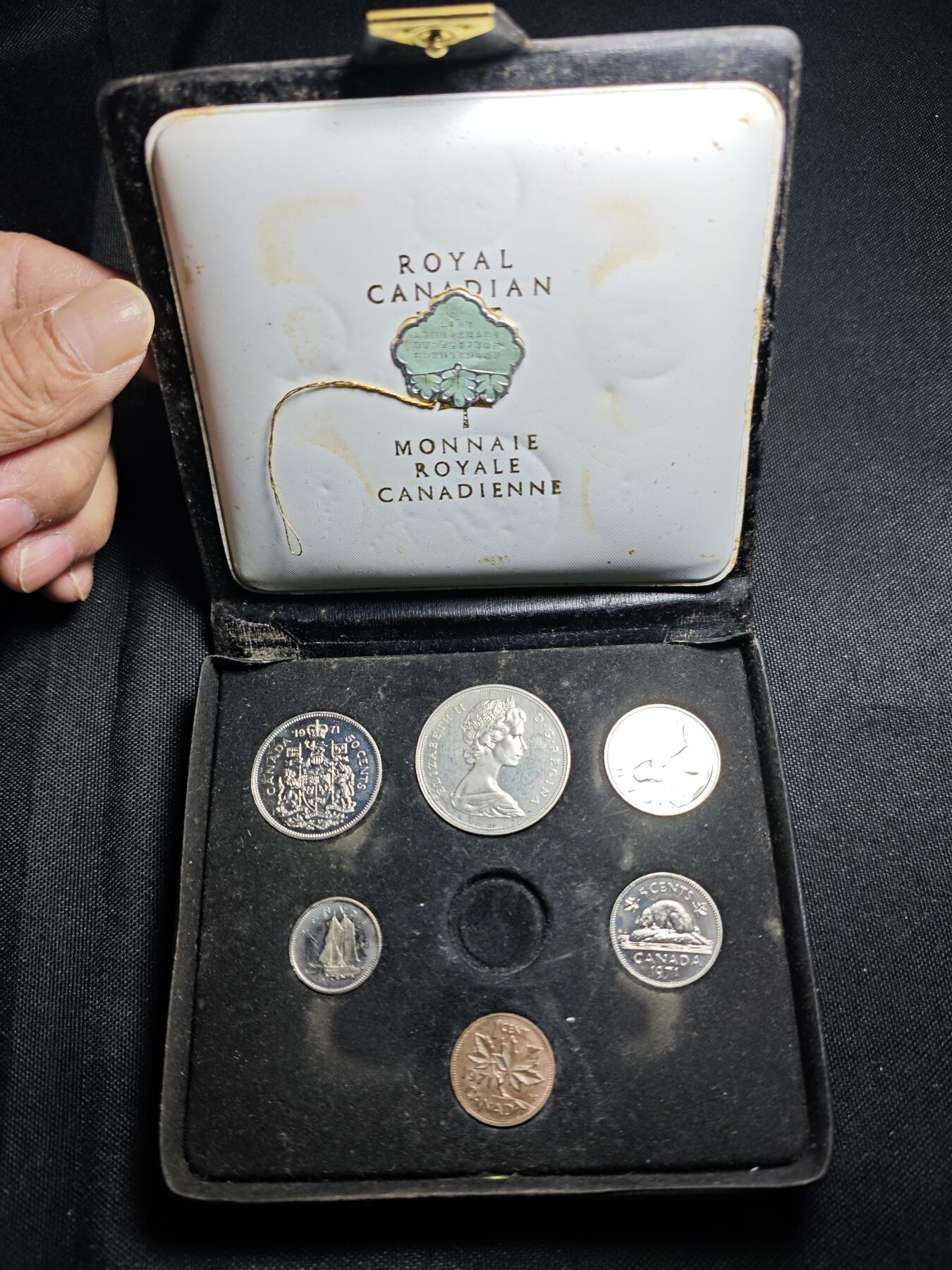 KK钱币收藏小铺 （套币 好品/批量散币 银币）专场  2月预留时间 周末发货  1971加拿大大小面值清年套币