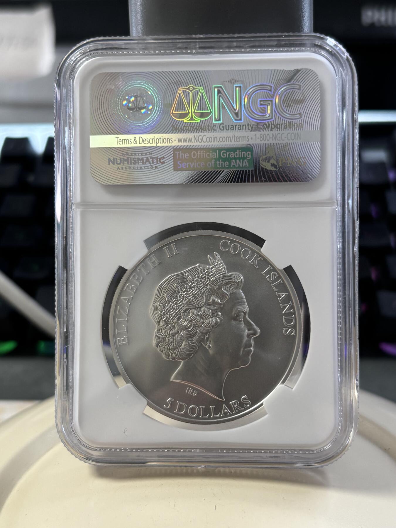 第182期拍卖 库克2014年画出未来初恋银币NGC-MS70，20克，925银