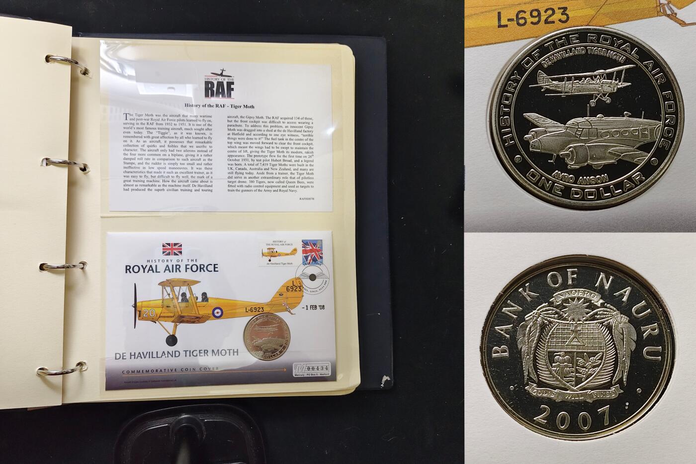 【全场包邮】纯粹捡漏拍479场（免费代拍第16场） 【邮币封】英系各国2007-2008年英国皇家空军历史系列邮币封活页册18页