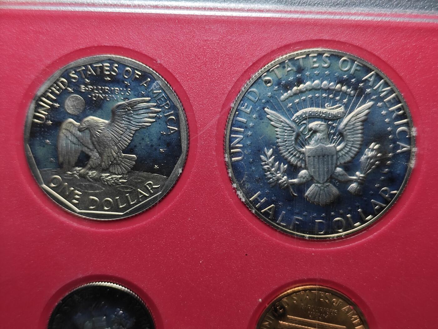 KK钱币收藏小铺 （套币 好品/批量散币 银币）专场  2月预留时间 周末发货  1980美国清年精制套币 含苏珊一元精制币 氧化