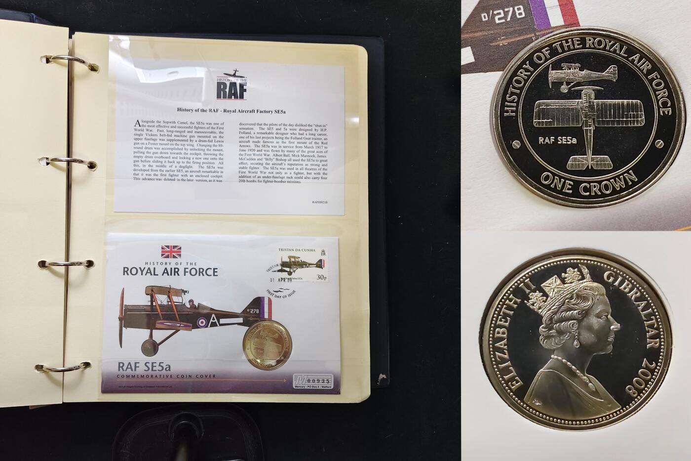 【全场包邮】纯粹捡漏拍479场（免费代拍第16场） 【邮币封】英系各国2007-2008年英国皇家空军历史系列邮币封活页册18页