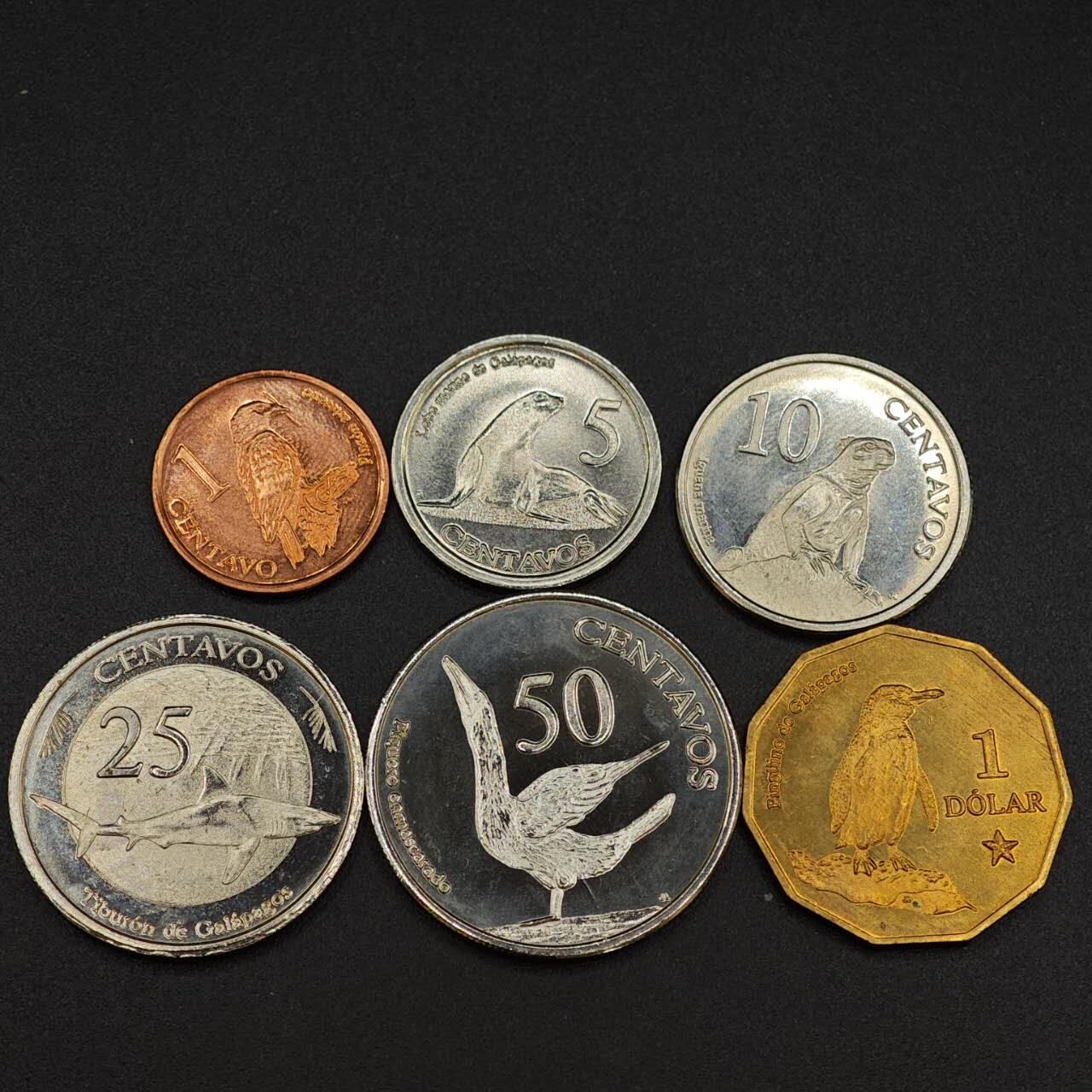 【淘币小摊】实时拍第八百零三拍   散币套币场   满百包邮可预留二周 每周一统一发货   加拉帕戈斯群岛2008年动物6枚套