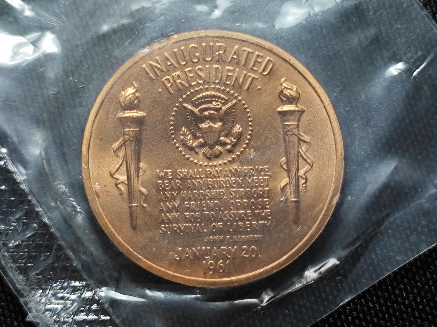 KK钱币收藏小铺 （套币 好品/批量散币 银币）专场  2月预留时间 周末发货   美国总统纪念铜章 原封