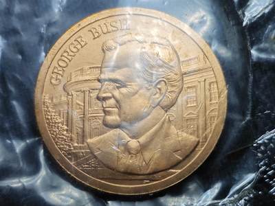 KK钱币收藏小铺 （套币 好品/批量散币 银币）专场  2月预留时间 周末发货 -   美国总统纪念铜章 原封