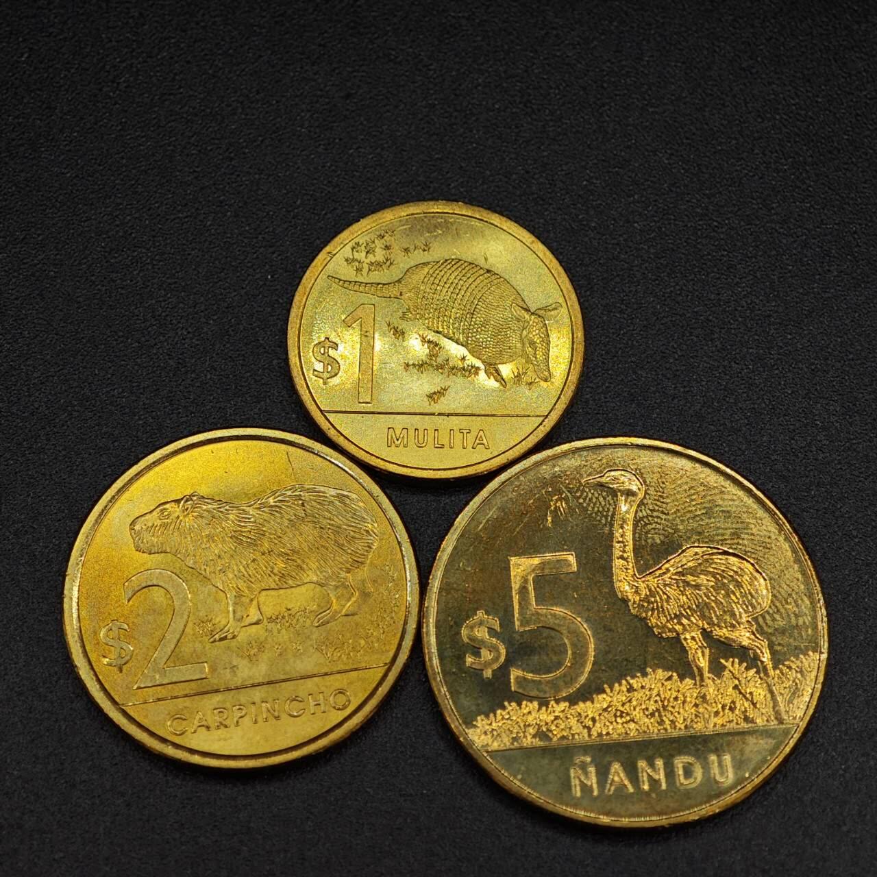 【淘币小摊】实时拍第八百零三拍   散币套币场   满百包邮可预留二周 每周一统一发货   乌拉圭2011年3枚