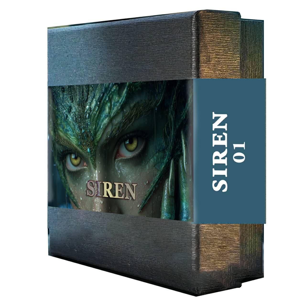 喀麦隆2025年海上诱惑系列美人鱼2盎司镀金版荧光高浮雕纪念银币。镀金版发行99枚