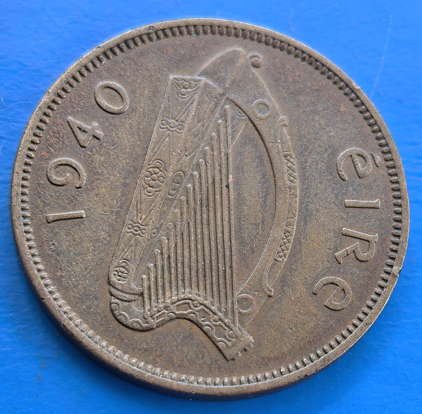 外国优质老铜币银币，未完待续 爱尔兰1940年半便士