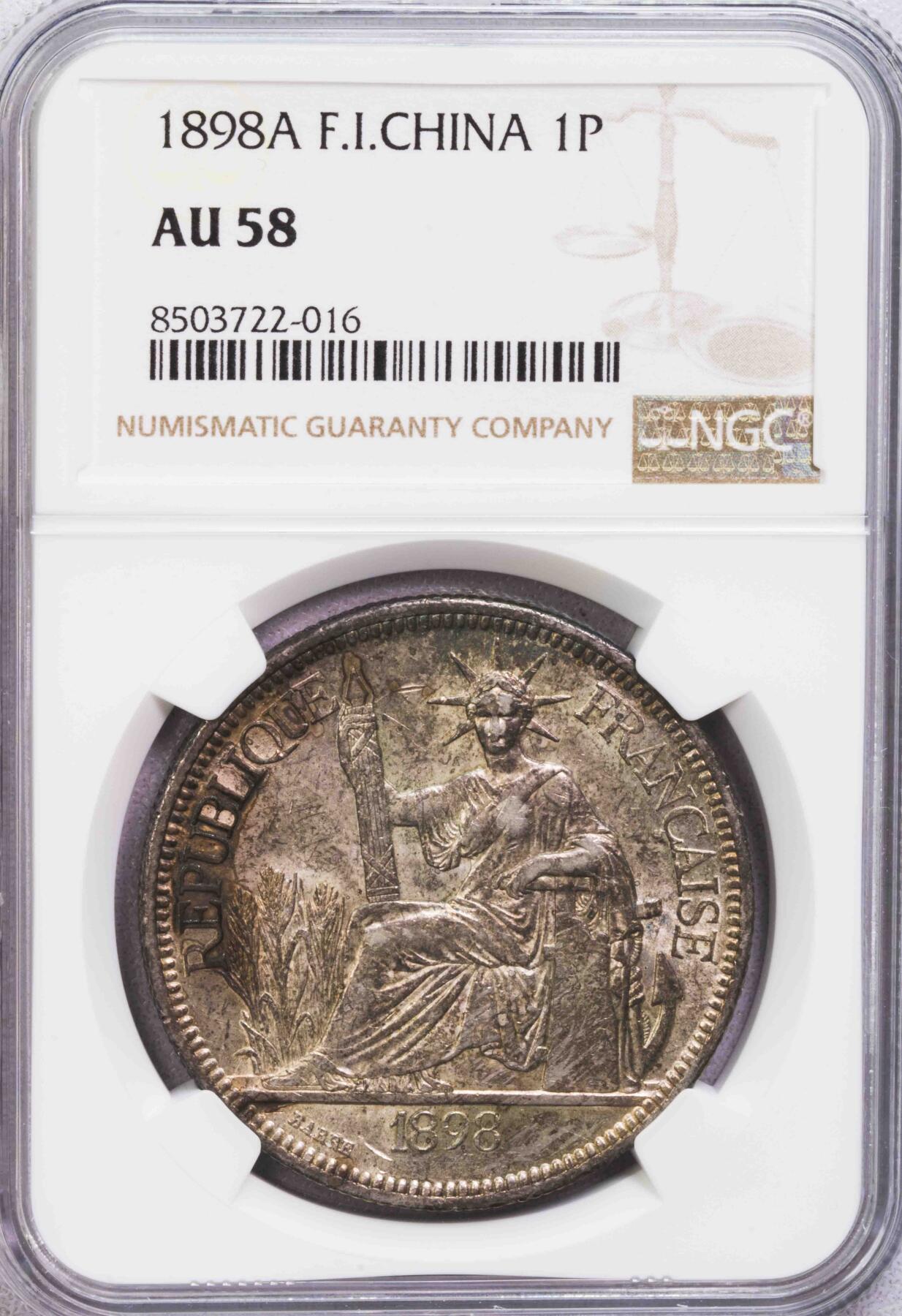 NGC-AU58 1898印支坐洋早期年份