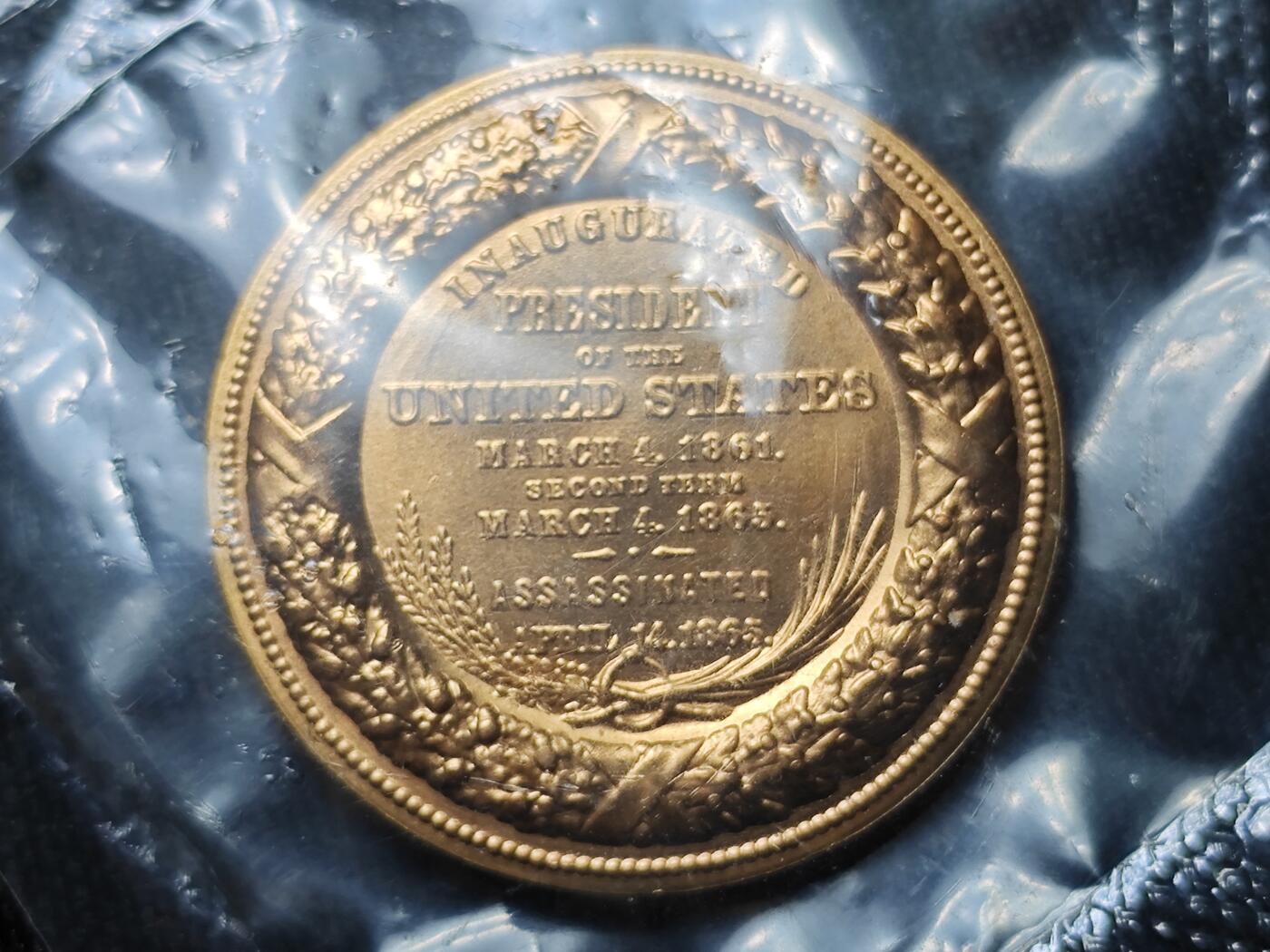 KK钱币收藏小铺 （套币 好品/批量散币 银币）专场  2月预留时间 周末发货   美国总统纪念铜章 原封