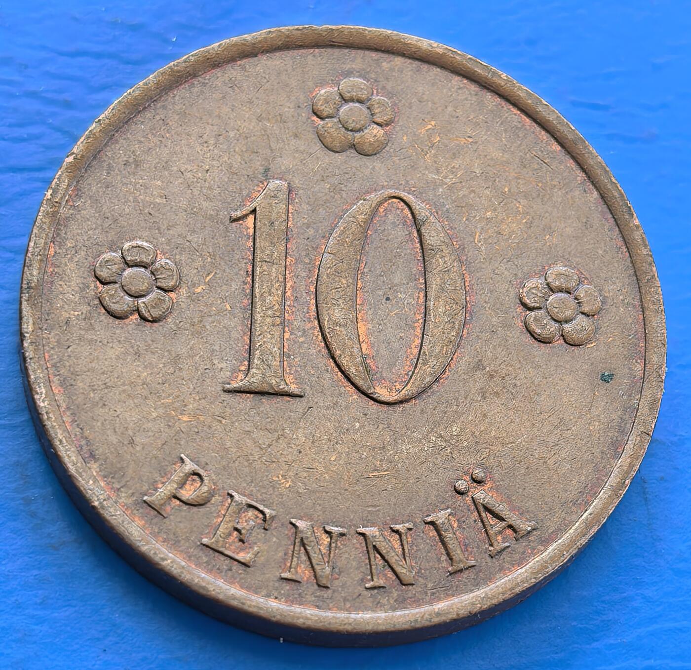 外国优质老铜币银币，未完待续 芬兰1937年10芬尼