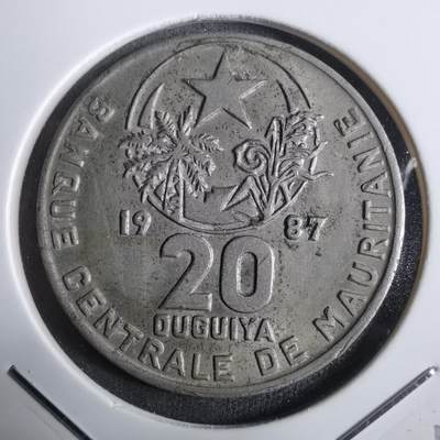 沼泽如烟--第911场 - 毛里塔尼亚1987年20乌吉亚有小钻孔