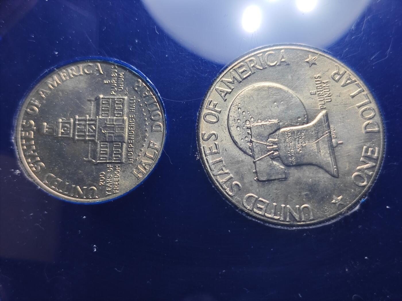 KK钱币收藏小铺 （套币 好品/批量散币 银币）专场  2月预留时间 周末发货  美国建国200周年套币 摆件