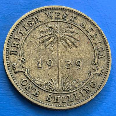 外国优质老铜币银币，未完待续 - 英属西非1939年1先令