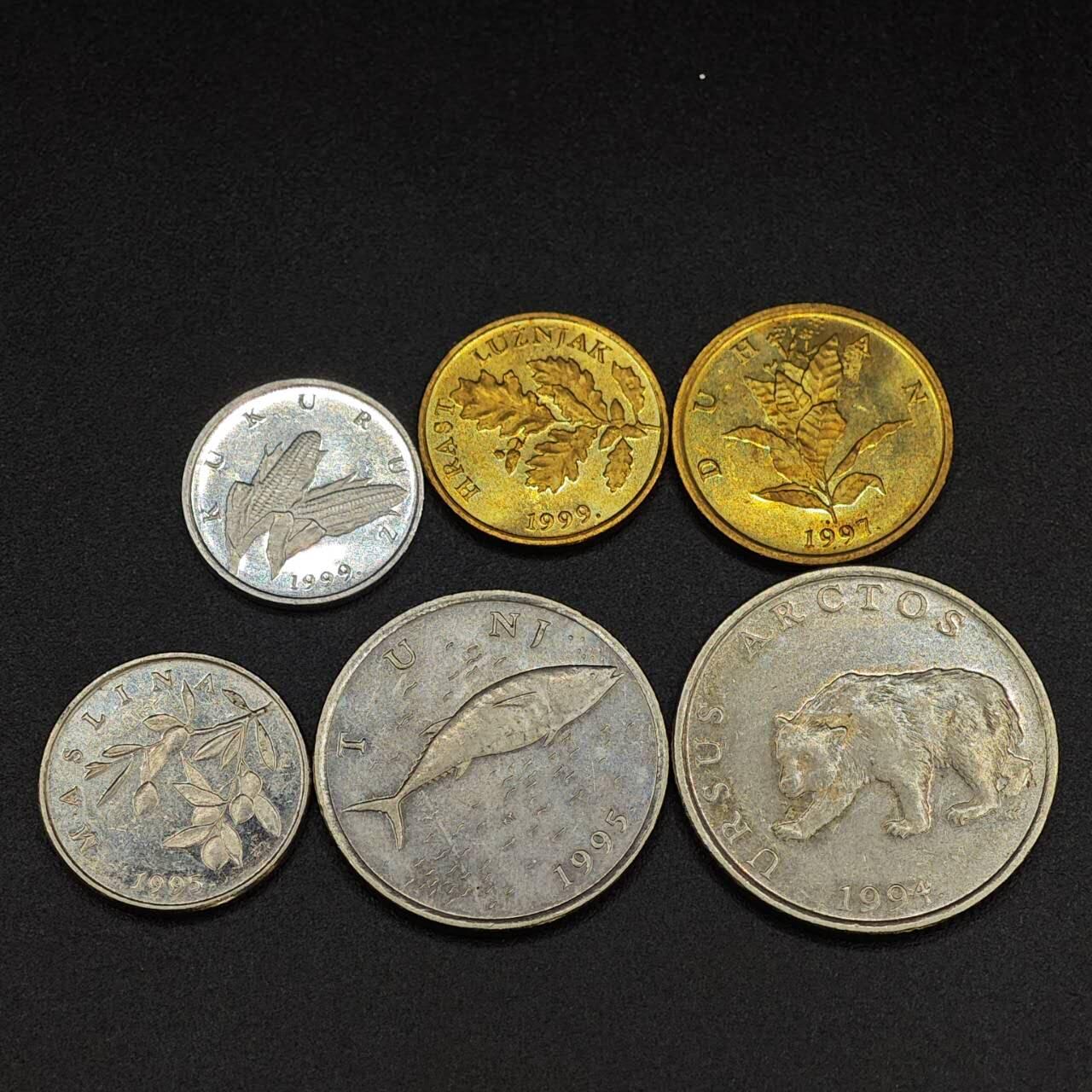 【淘币小摊】实时拍第八百零三拍   散币套币场   满百包邮可预留二周 每周一统一发货   克罗地亚6枚