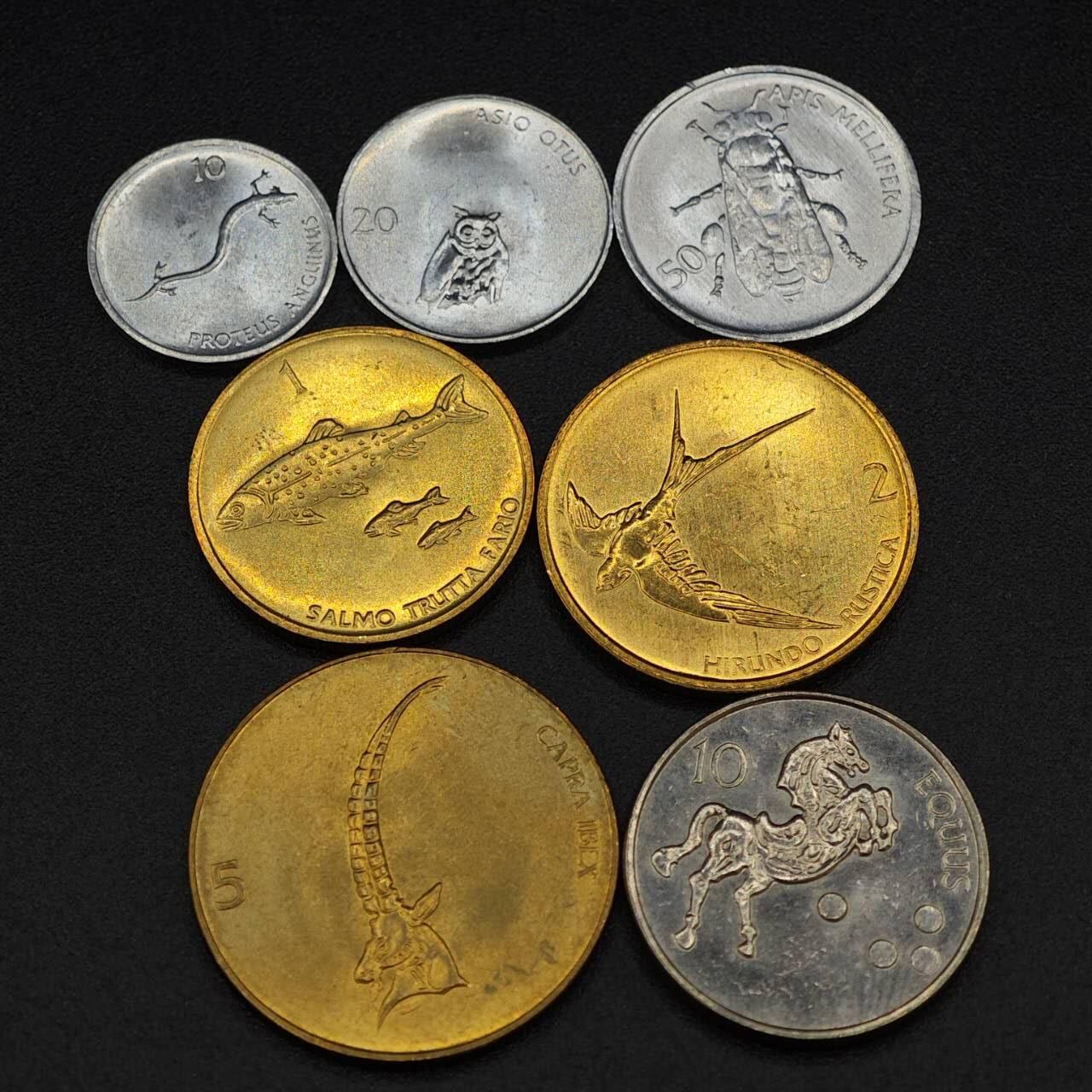 【淘币小摊】实时拍第八百零三拍   散币套币场   满百包邮可预留二周 每周一统一发货   斯洛文尼亚7枚