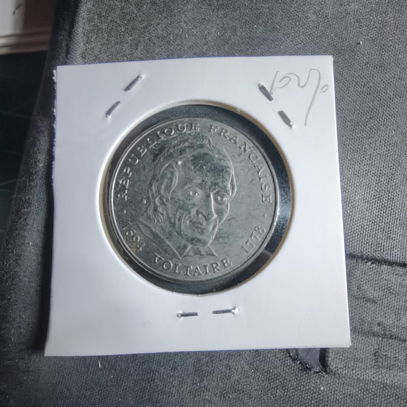 沼泽如烟--第910场 法国1994年5法郎纪念币