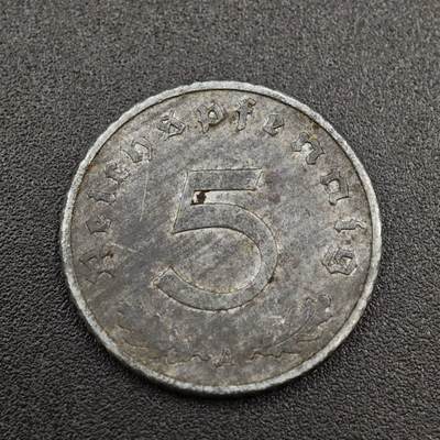 【淘币小摊】实时拍第八百零三拍   散币套币场   满百包邮可预留二周 每周一统一发货   - 德国1942年5芬妮锌币