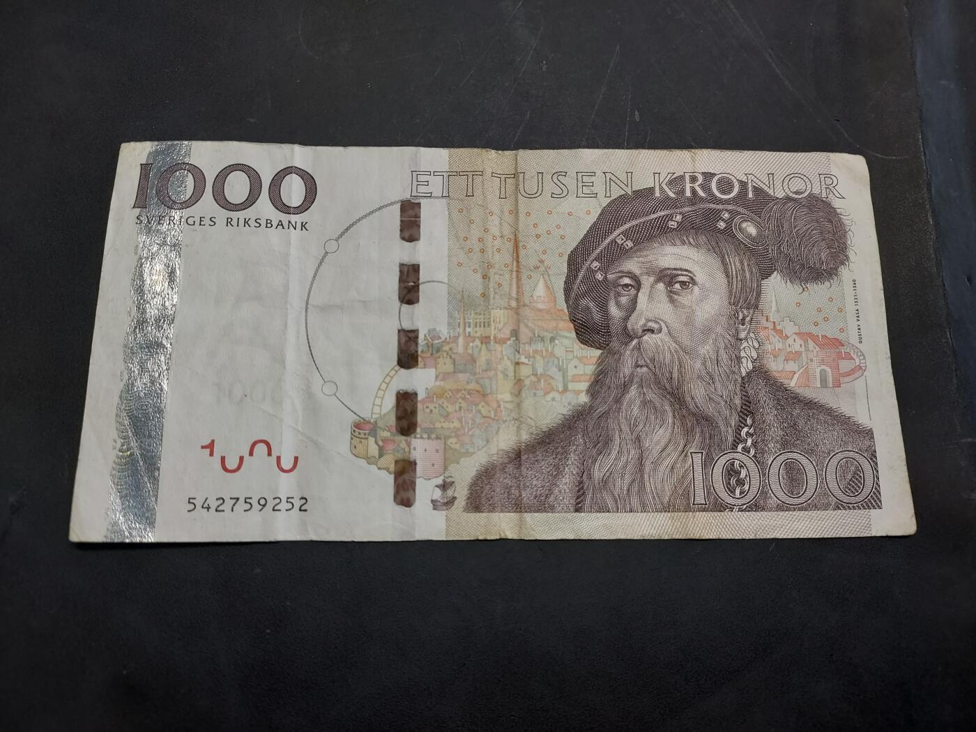 博彦收藏   11月24日 8点 钱币专场 瑞典旧版1000 克朗 流通品