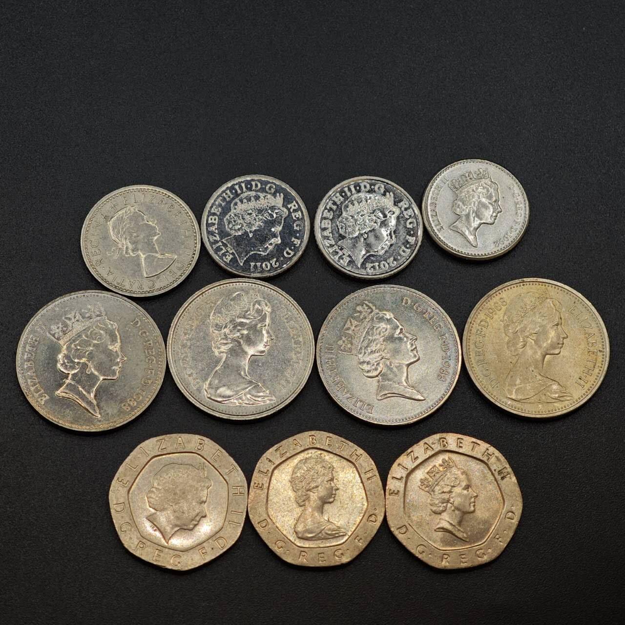 【淘币小摊】实时拍第八百零三拍   散币套币场   满百包邮可预留二周 每周一统一发货   英国11枚