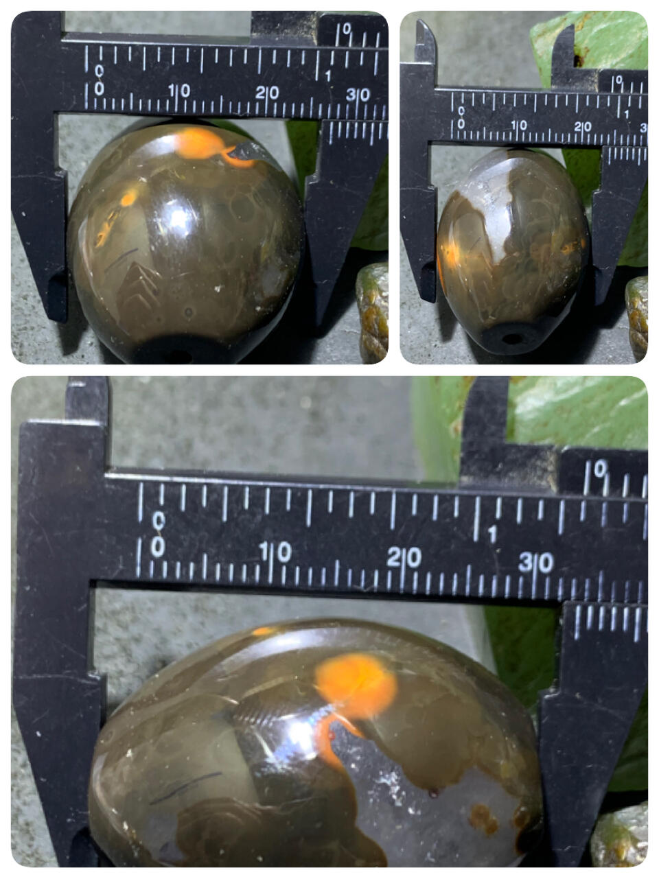 精美冰飘红黑料战国红玛瑙随形大勒子一颗！