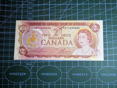 【炜奕收藏】，第五十一期 - 1974年加拿大2元，UNC品相