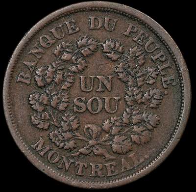 修遠堂世界钱币第九十四期 - 1838年加拿大蒙特利尔1 SOU代用币