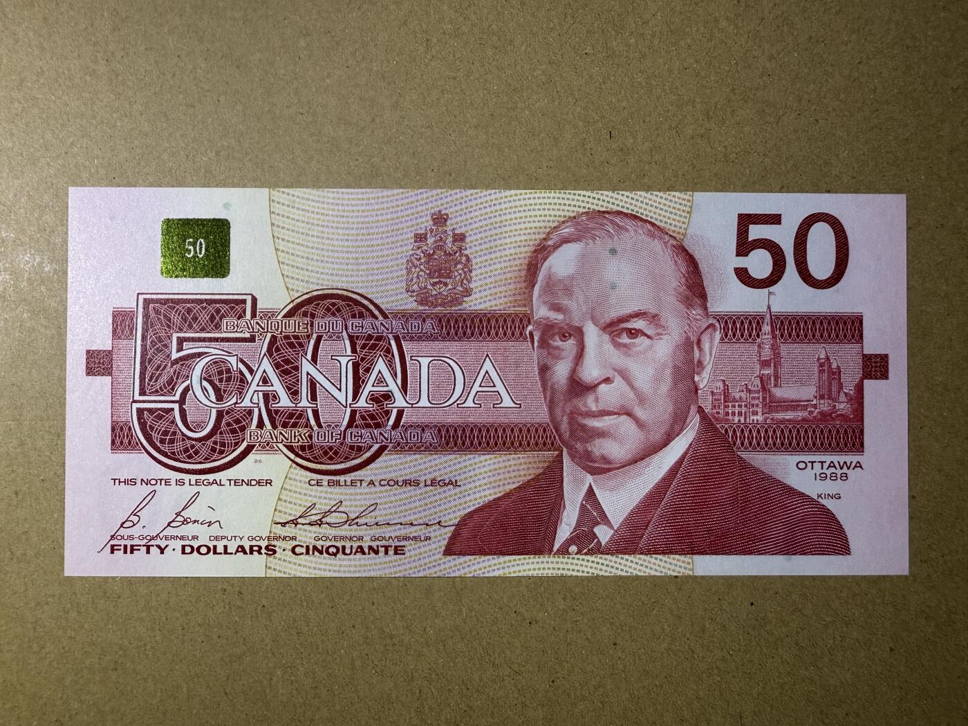 《艾美收藏》第221期-11.23周日黄金场精品荟萃 加拿大50元 AU 鸟版 中间一道不明显暗折 无47