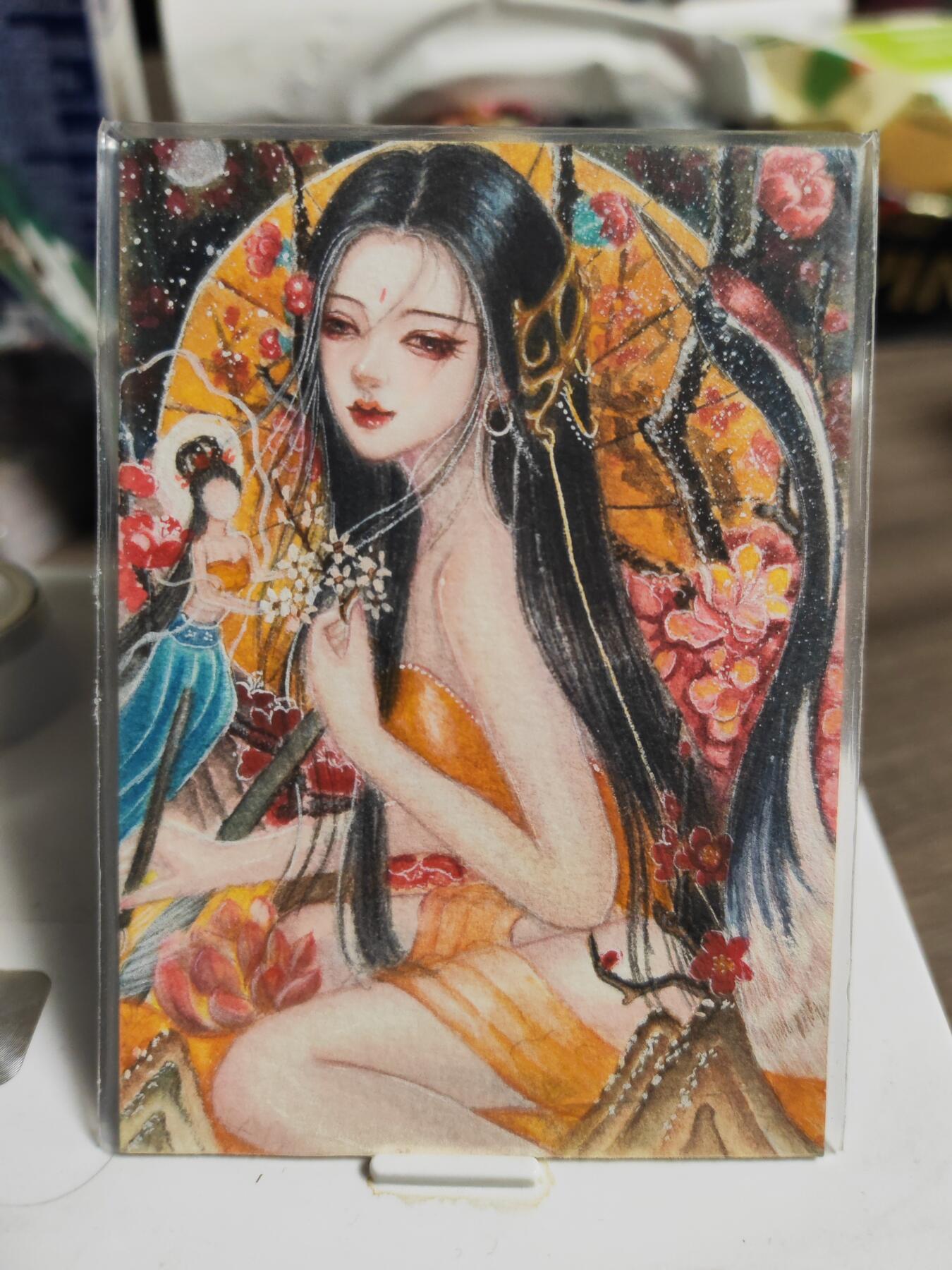 阳大大卡牌拍卖第84期（持续收拍品，周六晚上九点截拍，进群福利早知道） 【手绘卡】画师妙月 貂蝉拜月 手绘卡