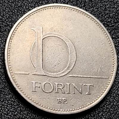 泉币菌-第135场-精品福利场 - 匈牙利10福林 铜镍 25mm 