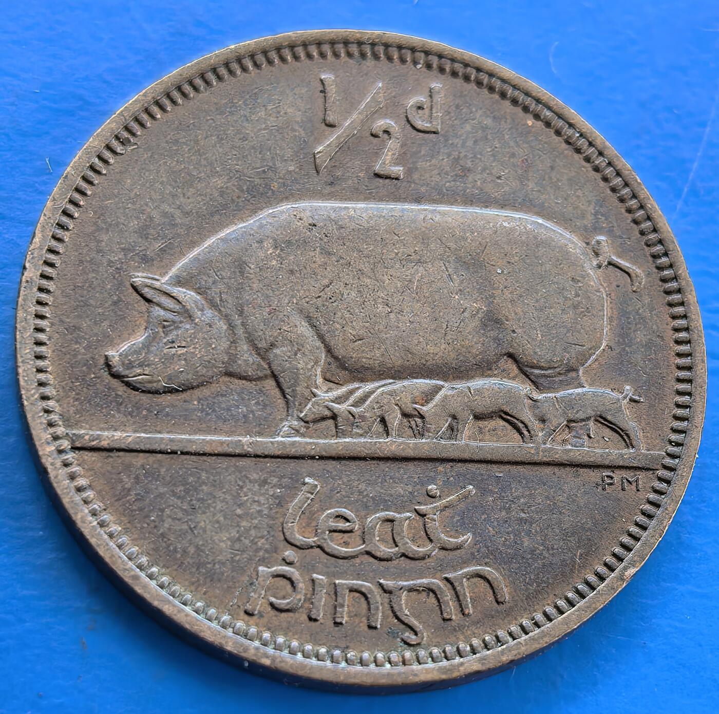 外国优质老铜币银币，未完待续 爱尔兰1940年半便士