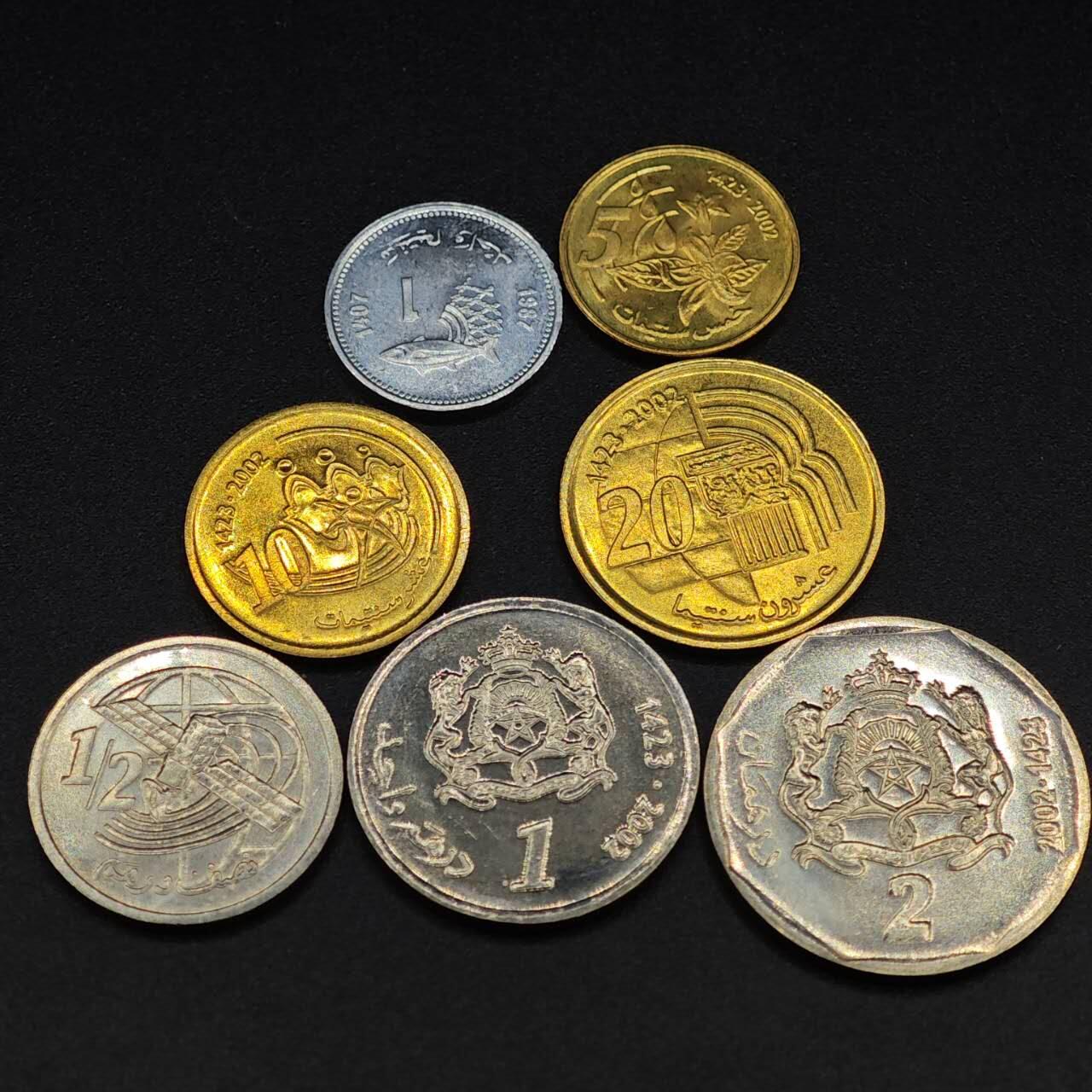 【淘币小摊】实时拍第八百零三拍   散币套币场   满百包邮可预留二周 每周一统一发货   突尼斯7枚套含稀少小鱼