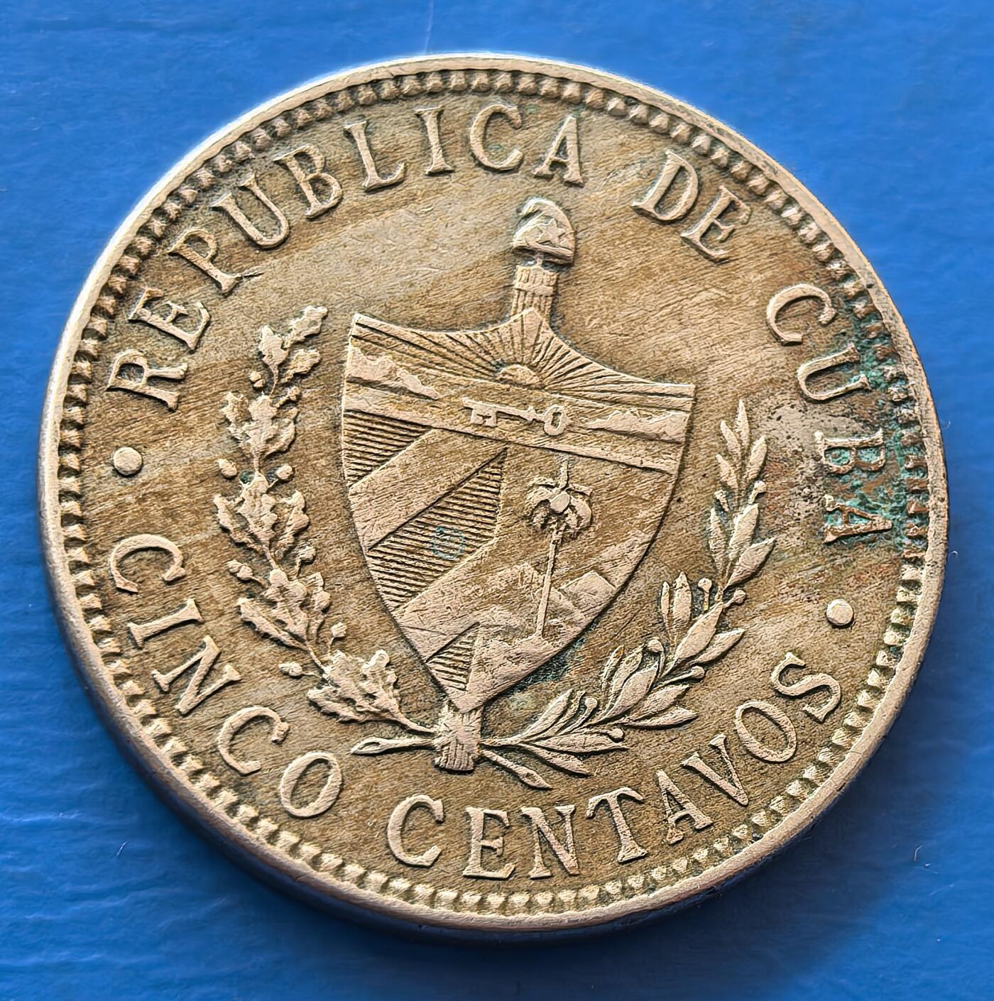 外国优质老铜币银币，未完待续 古巴1920年5分