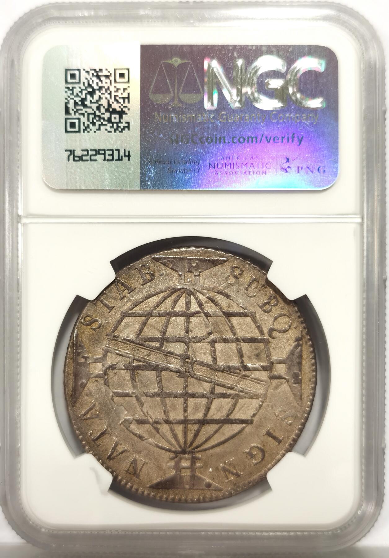 博洋堂世界钱币拍卖第147期（全场包邮） NGC AU55 巴西1813年R版960里亚尔大银币，打制在西属双柱大银币上品种，非常有特色，也是海外近两年最受欢迎的品种之一。早期年份相对来说比较少见，类似状态的的麦稀奇已经有多年未见，非常漂亮的原味欧洲包浆