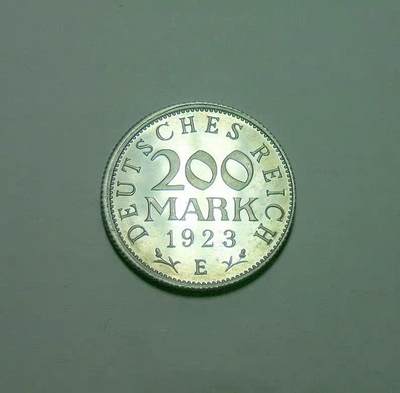 德国魏玛1923年E版200马克 稀少精制PROOF版 发行量仅4000枚 - 德国魏玛1923年E版200马克 稀少精制PROOF版 发行量仅4000枚