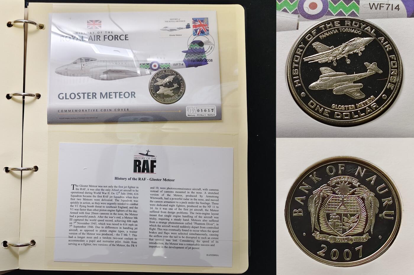 【全场包邮】纯粹捡漏拍479场（免费代拍第16场） 【邮币封】英系各国2007-2008年英国皇家空军历史系列邮币封活页册18页