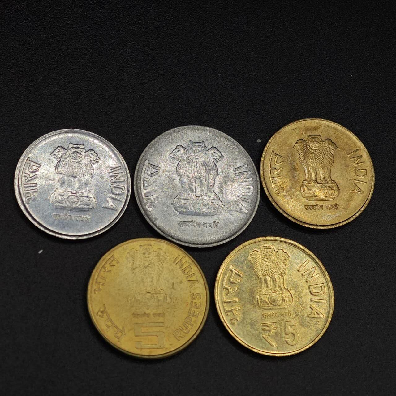 【淘币小摊】实时拍第八百零三拍   散币套币场   满百包邮可预留二周 每周一统一发货   印度5枚含2枚纪念币