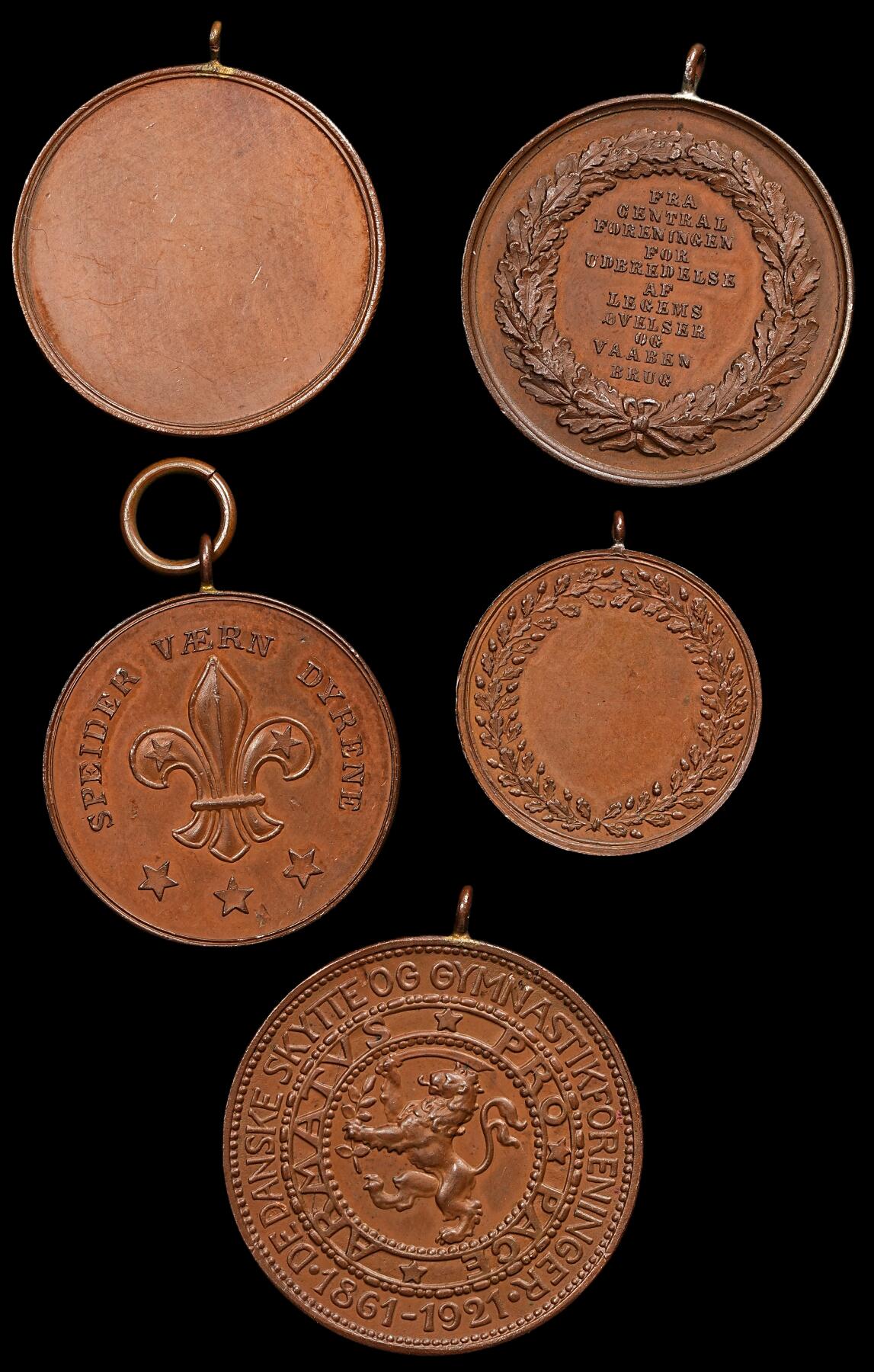 修遠堂世界钱币第九十四期 19世纪末-20世纪初小铜章5枚 53.16g