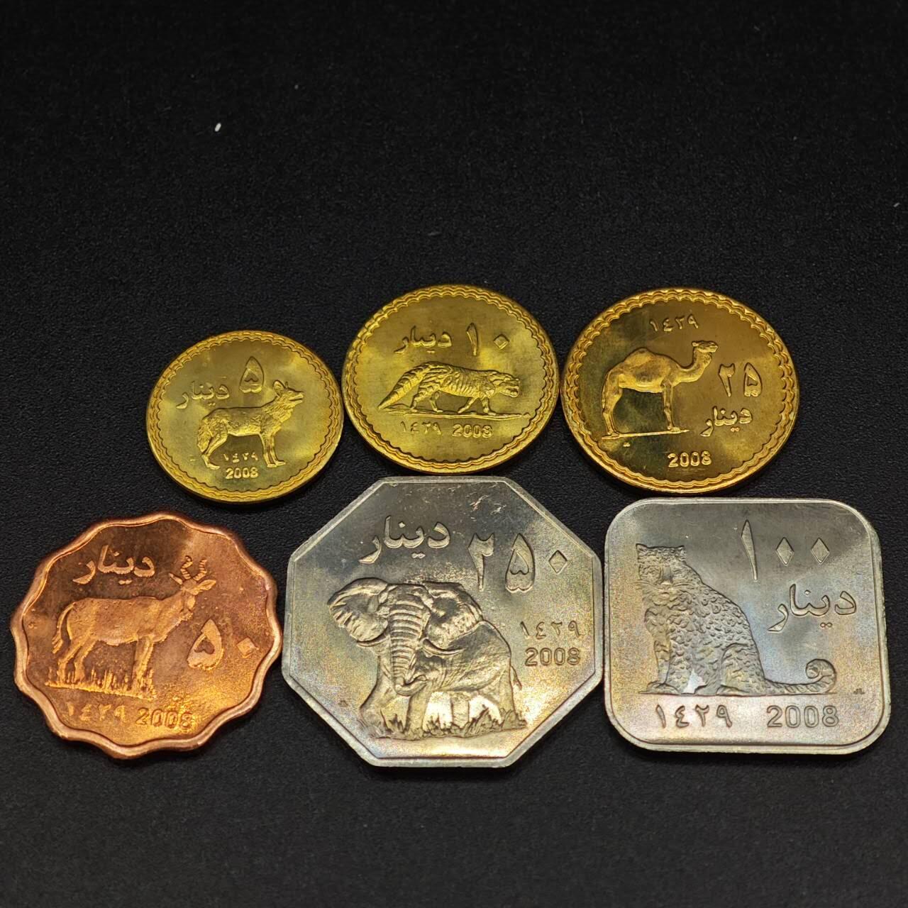 【淘币小摊】实时拍第八百零三拍   散币套币场   满百包邮可预留二周 每周一统一发货   达尔富尔2008年动物6枚