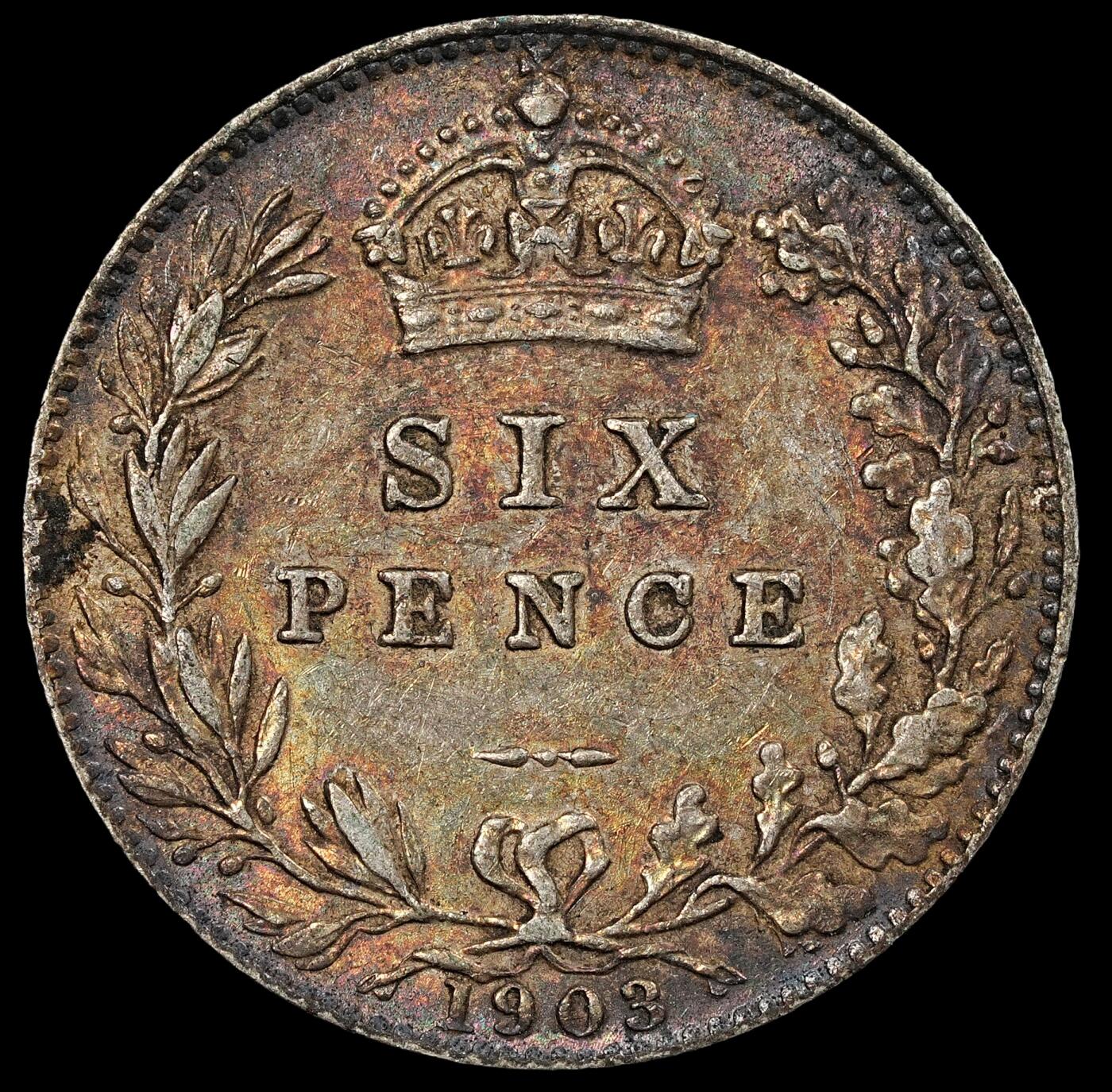 修遠堂世界钱币第九十四期 1903年英国6便士银币