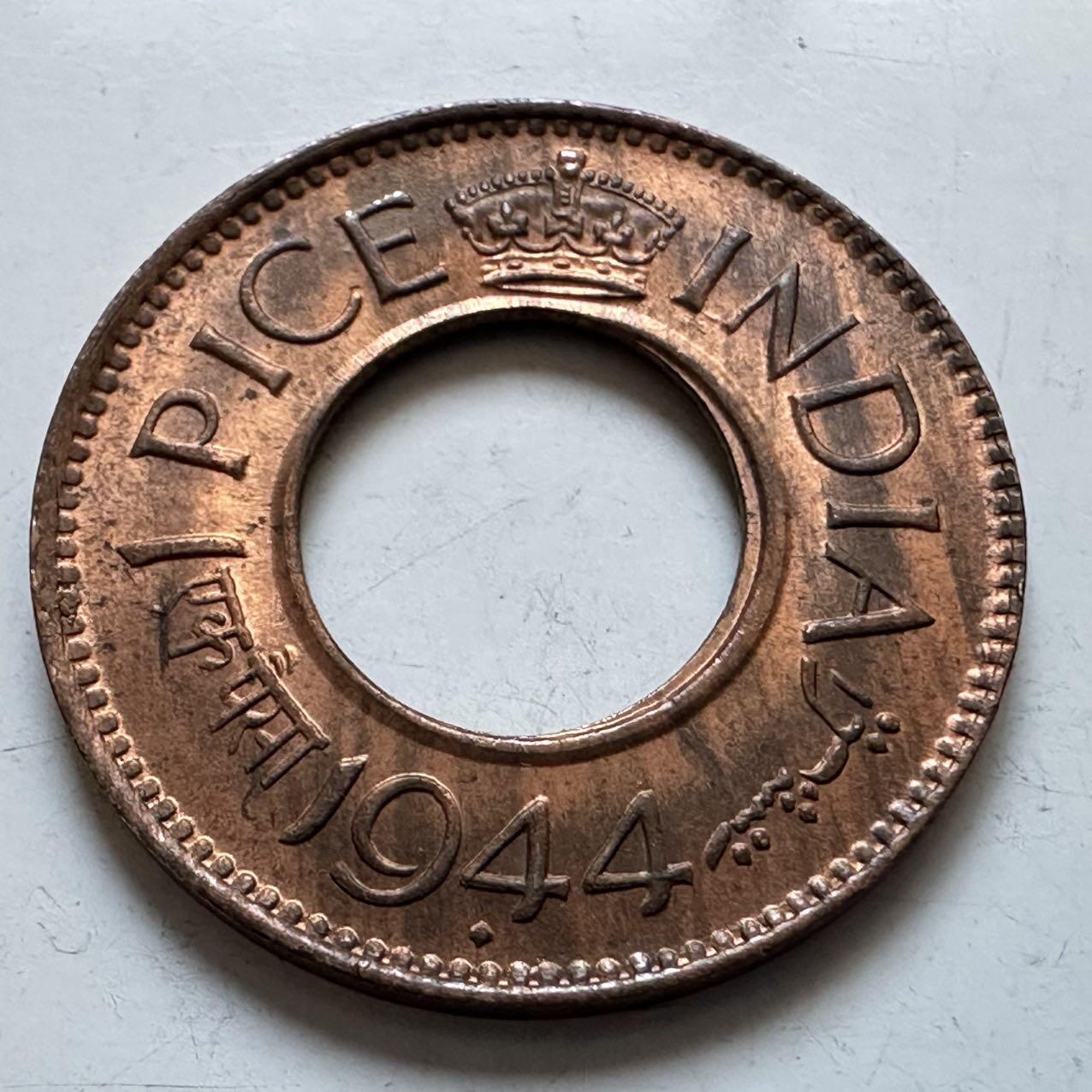 🌹外币初藏🌹🐯2025年第131场  每周二四六晚8️⃣点 接代拍 印度1944年一派沙 原光