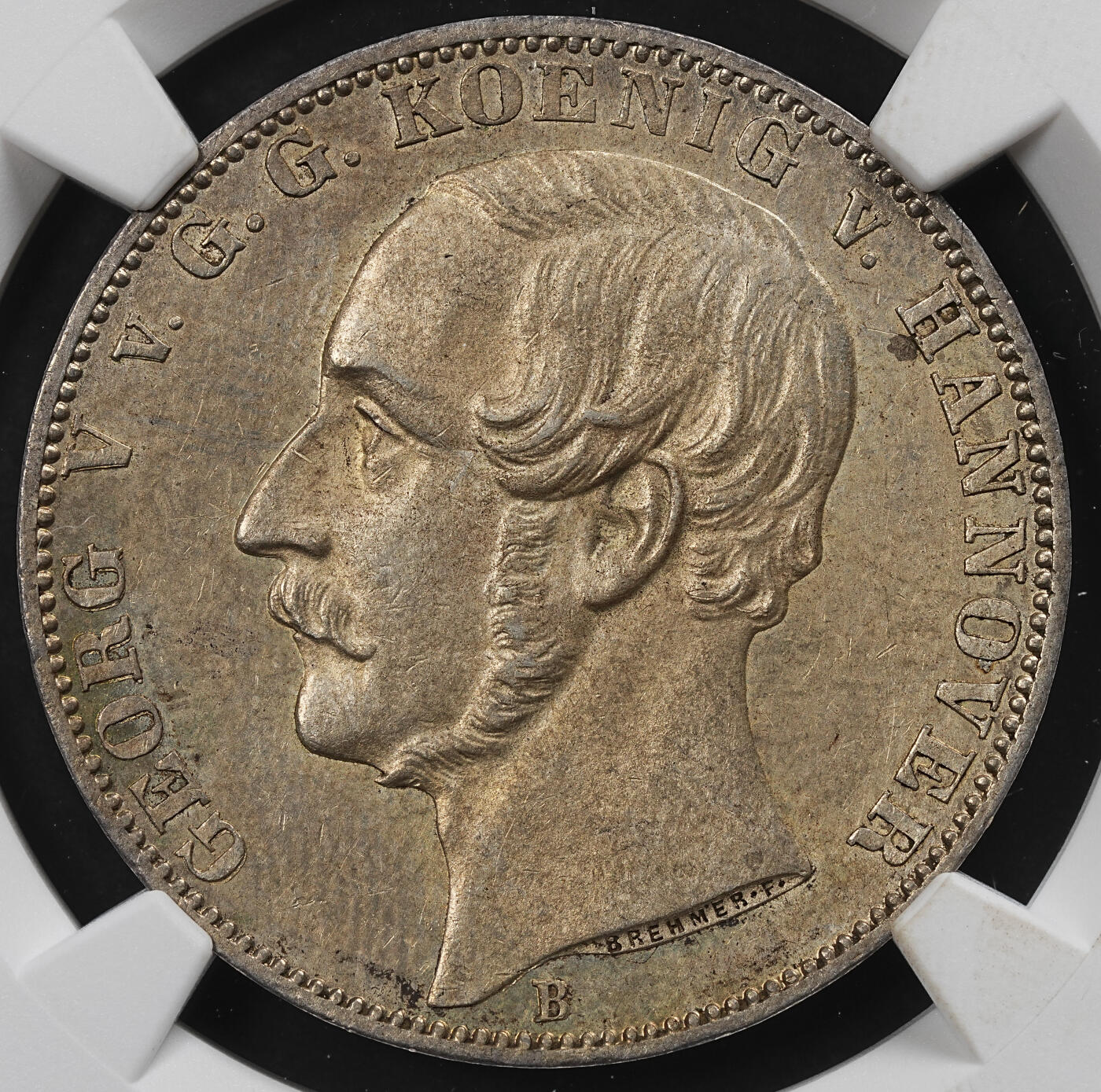 修遠堂世界钱币第九十四期 NGC MS62 1864年汉诺威1泰勒银币