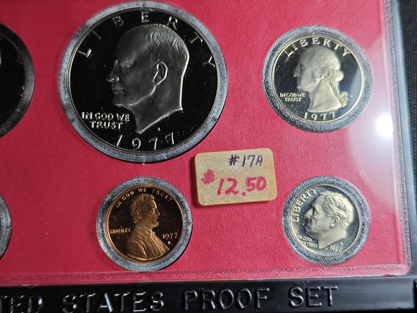 KK钱币收藏小铺 （套币 好品/批量散币 银币）专场  2月预留时间 周末发货  1977美国清年精制币一套 含艾克大一元精制