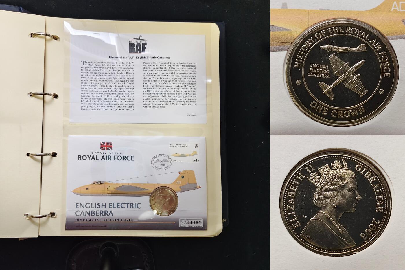 【全场包邮】纯粹捡漏拍479场（免费代拍第16场） 【邮币封】英系各国2007-2008年英国皇家空军历史系列邮币封活页册18页