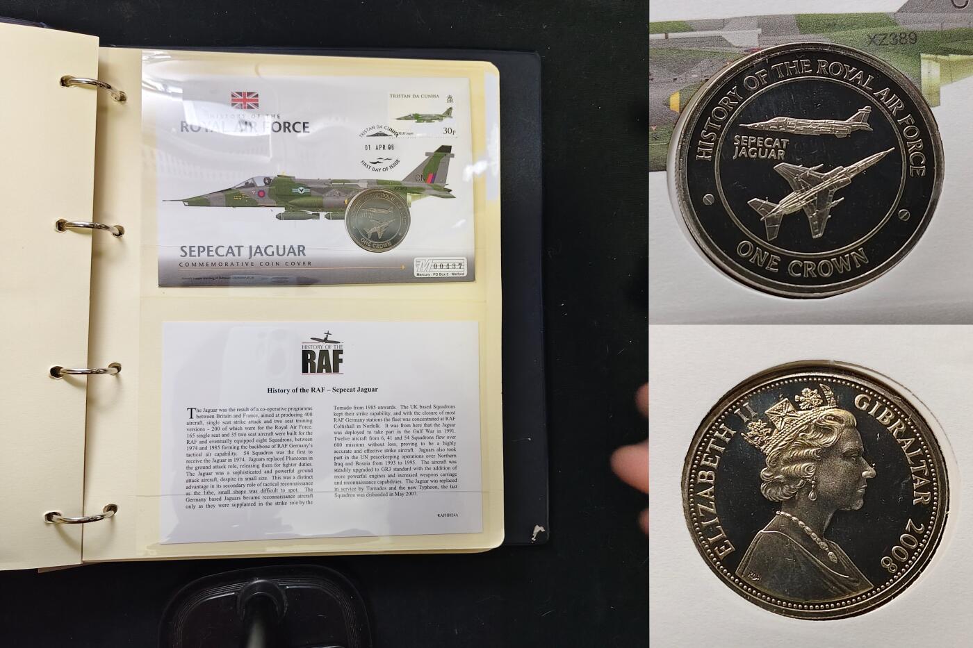 【全场包邮】纯粹捡漏拍479场（免费代拍第16场） 【邮币封】英系各国2007-2008年英国皇家空军历史系列邮币封活页册18页