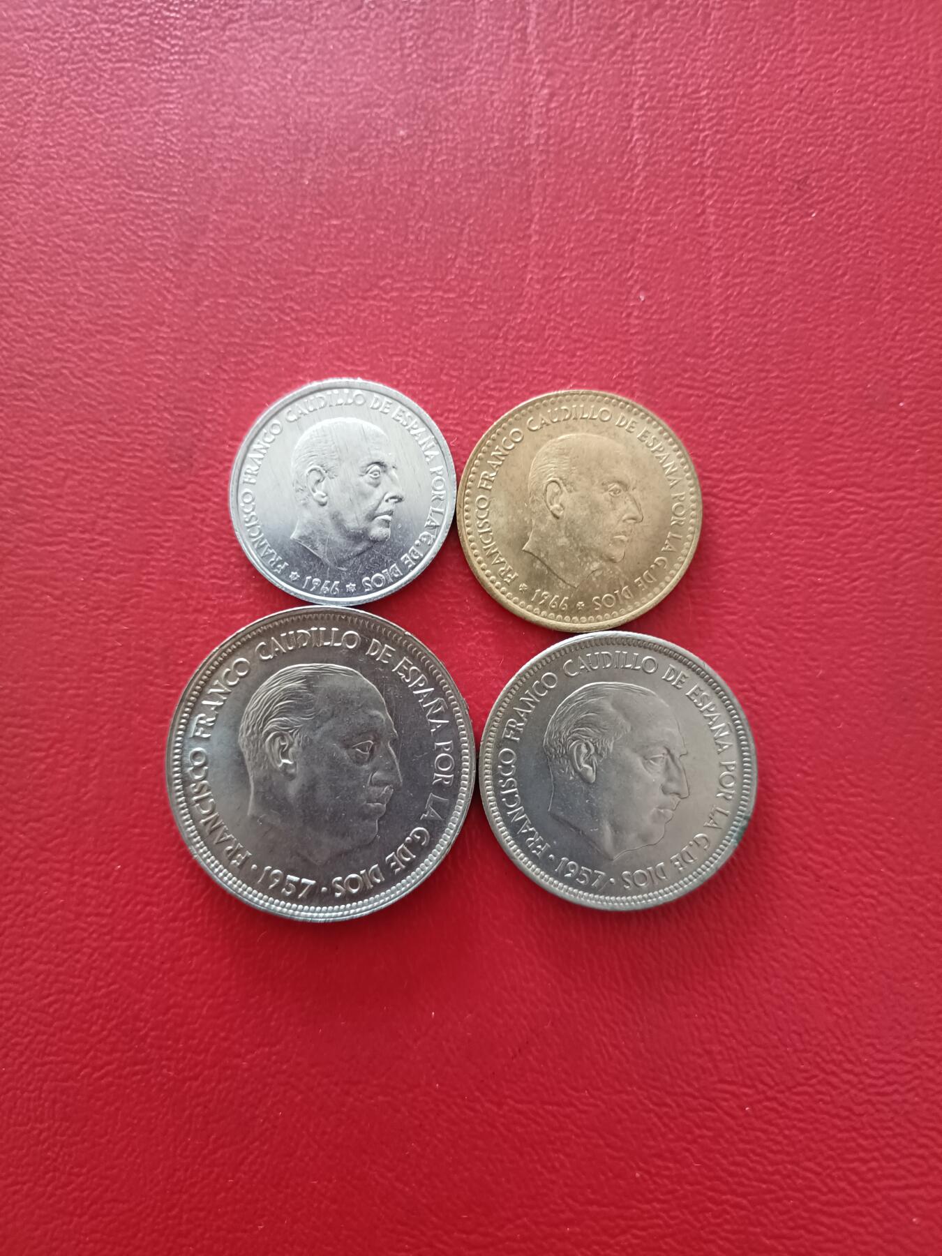 【云涧收藏】第八十场 西班牙弗朗哥4枚