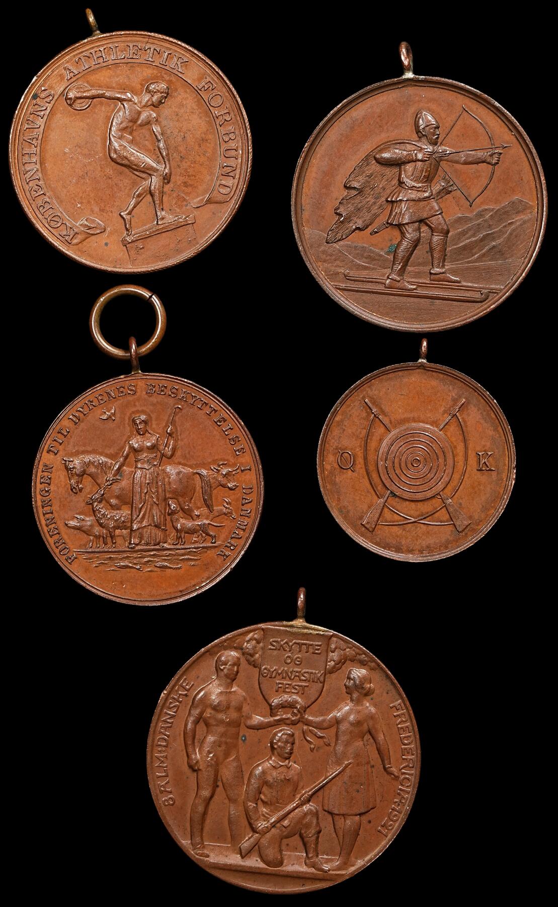 修遠堂世界钱币第九十四期 19世纪末-20世纪初小铜章5枚 53.16g