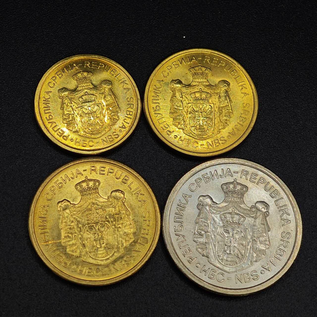 【淘币小摊】实时拍第八百零三拍   散币套币场   满百包邮可预留二周 每周一统一发货   塞尔维亚2011年4枚