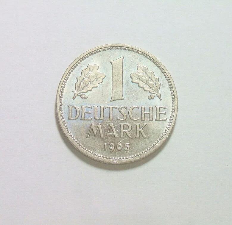 联邦德国1965年F版1马克 精制PROOF版 发行量仅80枚