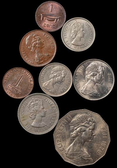 修遠堂世界钱币第九十四期 - 英属马来亚，斐济钱币一组